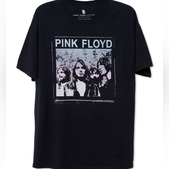 NWT Junk Food Pink Floyd Band T-Shirt Black Oversized Rock Short Sleeves Women S - Picture 1 of 2